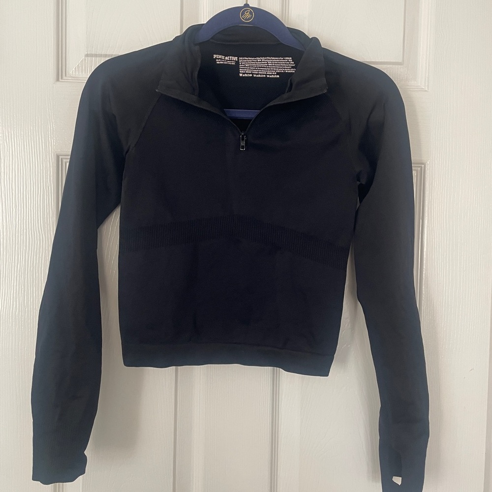 PINK Victoria's Secret Black Crop Top